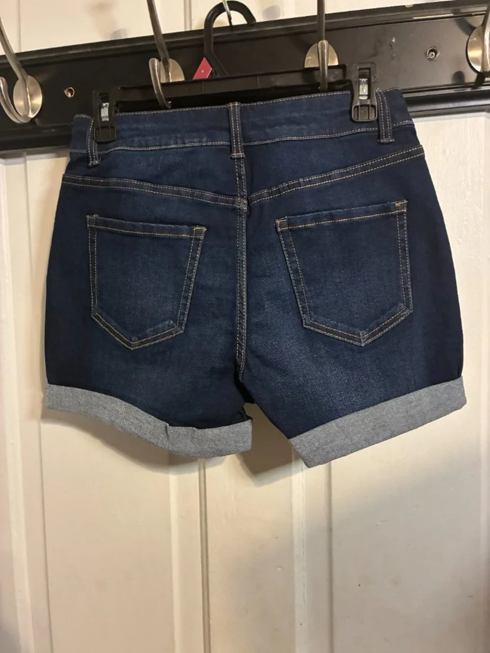 Time and Tru - Wome's Denim Cuffed Sorts- Size S